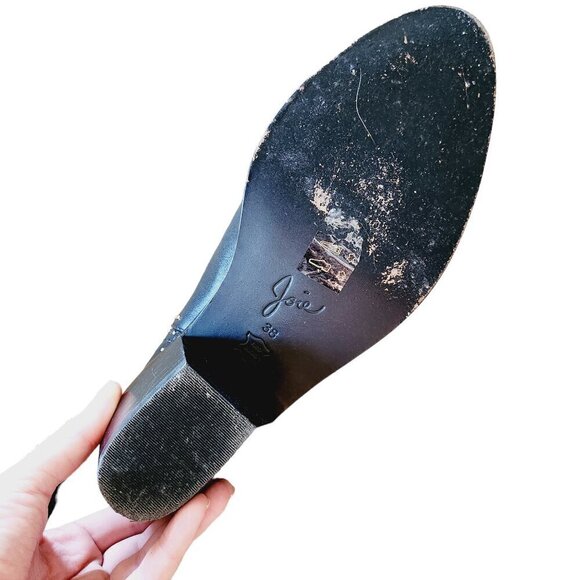 Joie Jacobean Studded Smooth Grain Black Leather Western Ankle Boots Sz. 38 - Picture 6 of 6